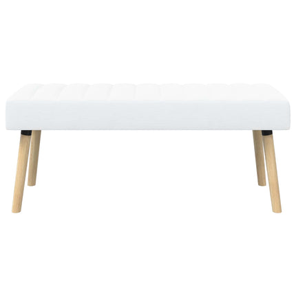Kanalpuddet Bænk Hvid 110 x 40 x 46 cm Stof