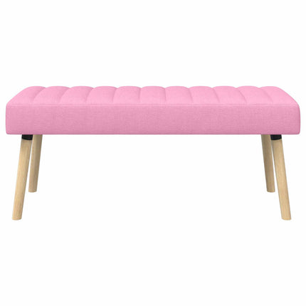 Kanalpuddet Bænk Lyserød 110 x 40 x 46 cm Stof