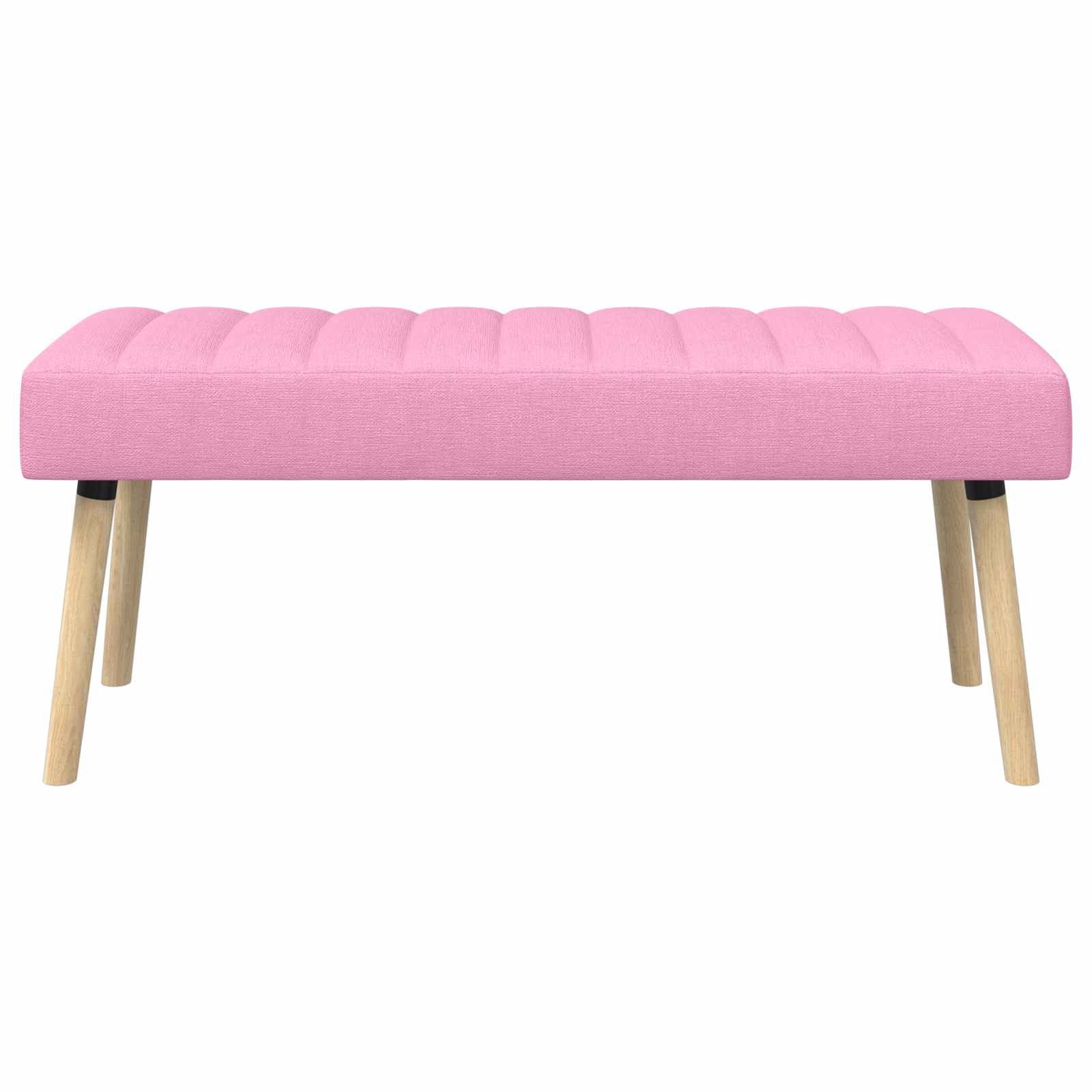 Kanalpuddet Bænk Lyserød 110 x 40 x 46 cm Stof