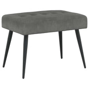 Bænk med knap tufting Mørkegrå 60 x 40 x 45 cm Velour