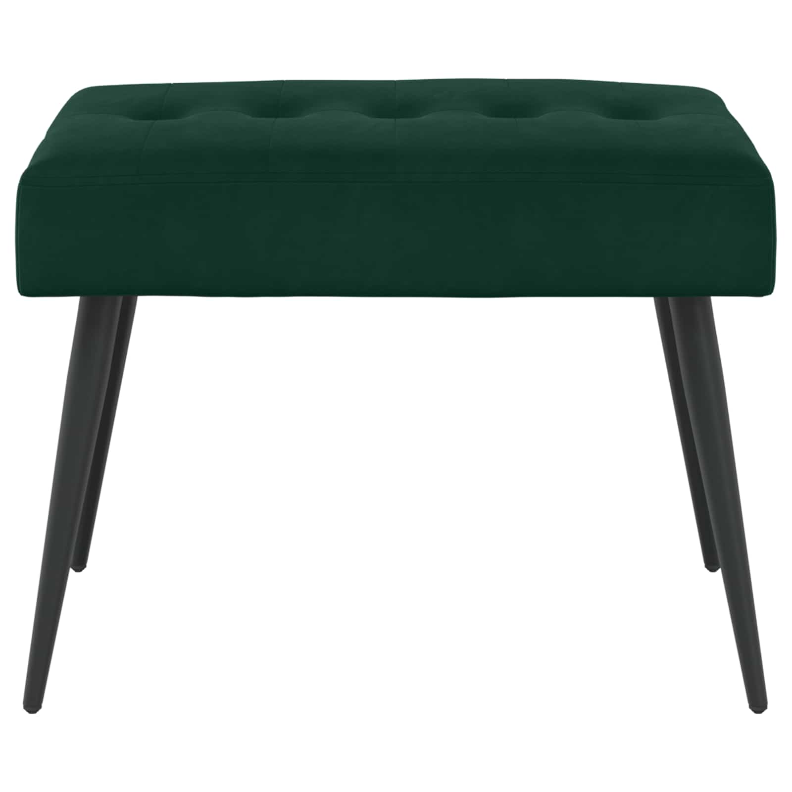 Bænk med knap tufting Mørkegrøn 60 x 40 x 45 cm Velour