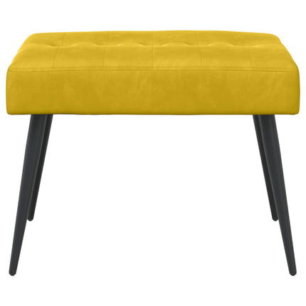 Bænk med knap tufting Gul 60 x 40 x 45 cm Fløjl