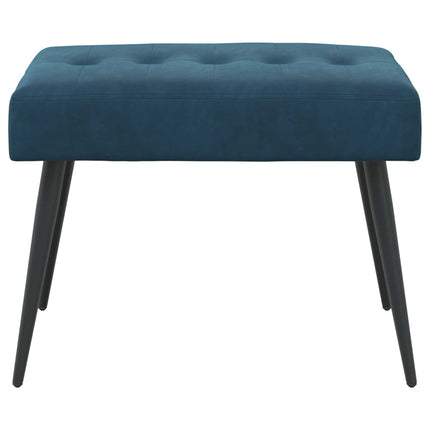 Bænk med knap tufting Blå 60 x 40 x 45 cm Fløjl