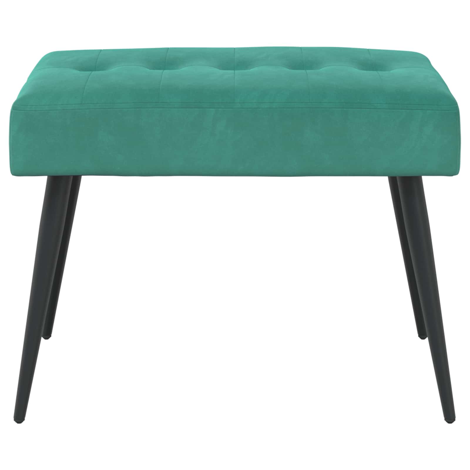 Bænk med knap tufting Turkis 60 x 40 x 45 cm Velour