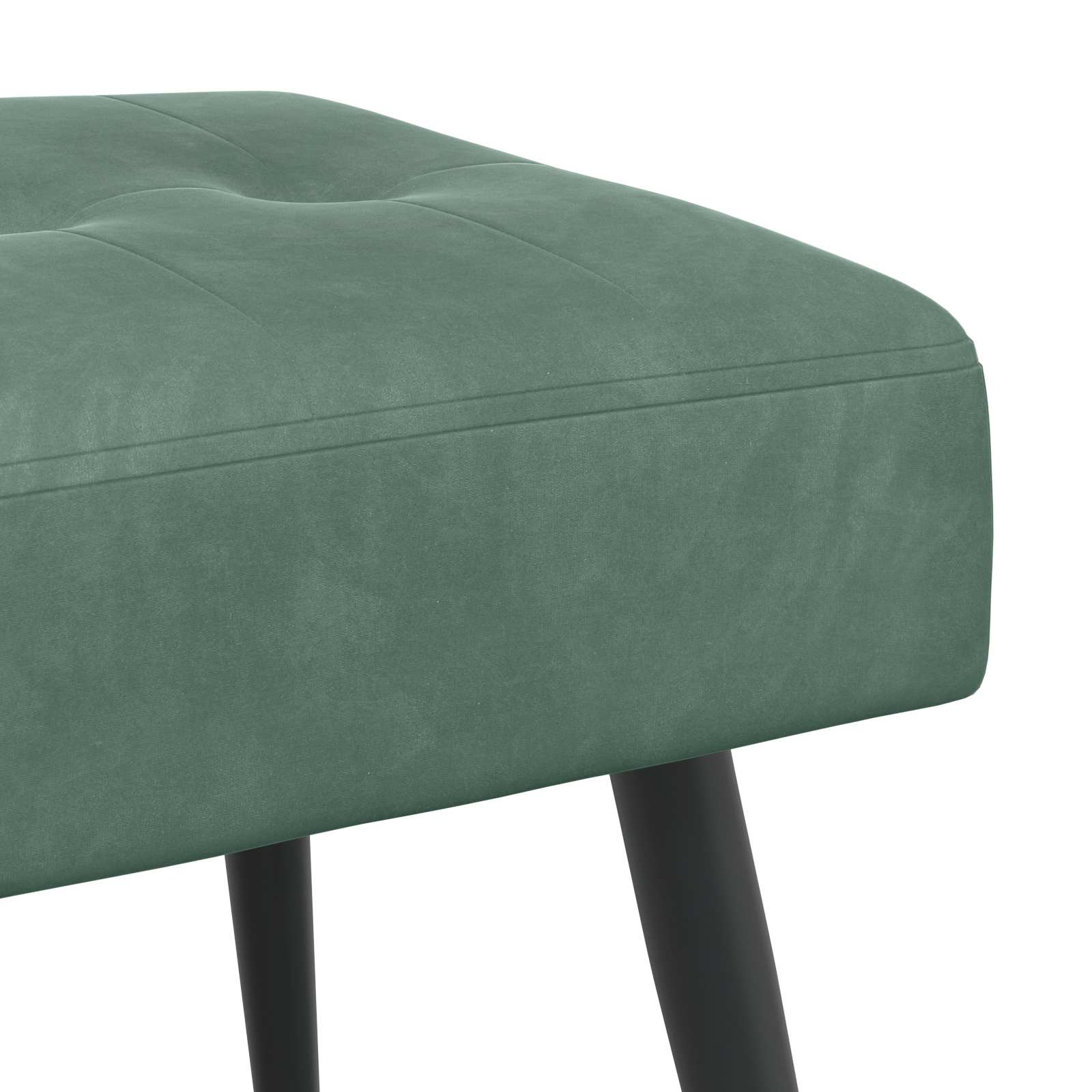 Bænk med knap tufting Havgrøn 60 x 40 x 45 cm Velour