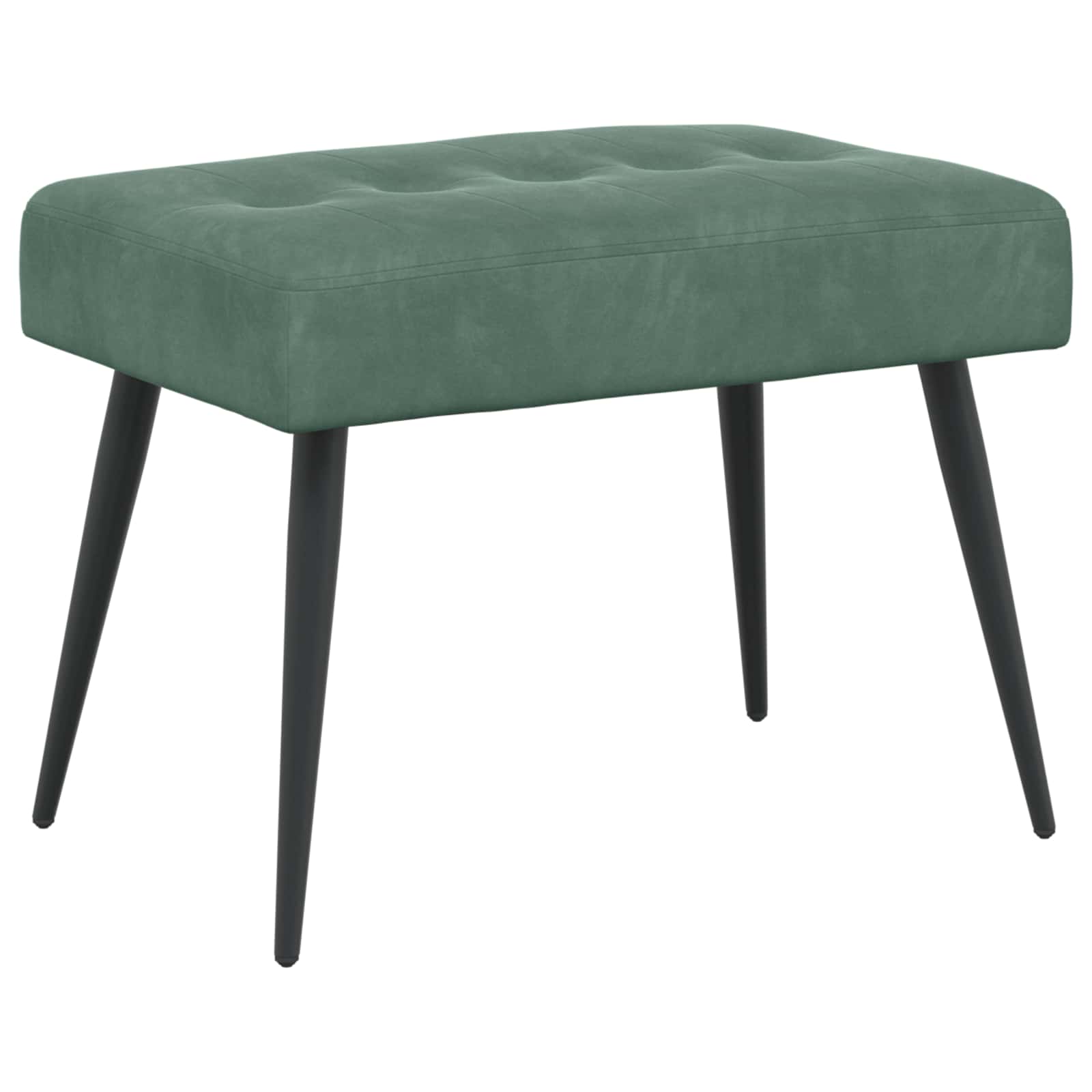 Bænk med knap tufting Havgrøn 60 x 40 x 45 cm Velour