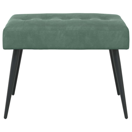 Bænk med knap tufting Havgrøn 60 x 40 x 45 cm Fløjl