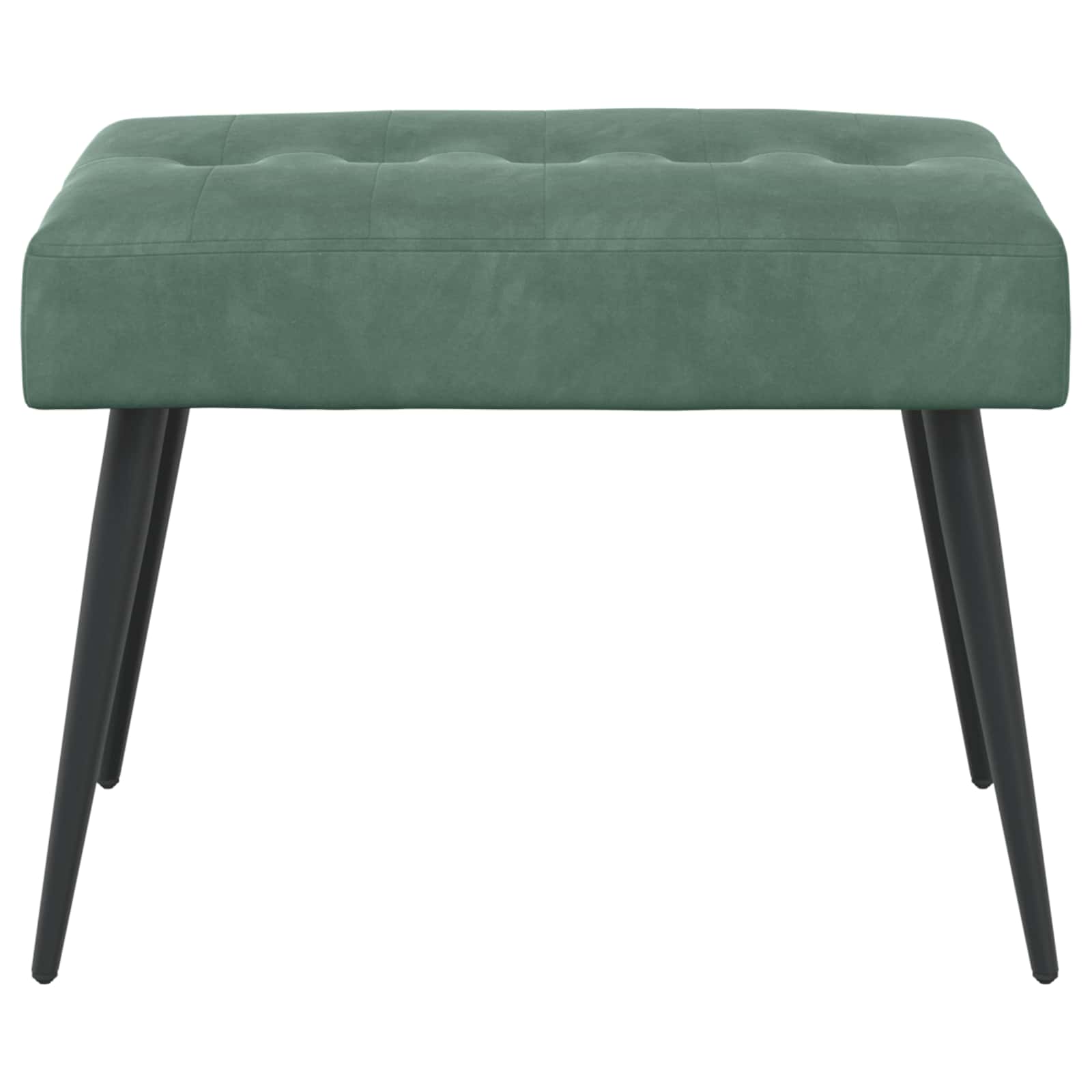Bænk med knap tufting Havgrøn 60 x 40 x 45 cm Velour