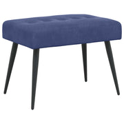 Bænk med knap tufting Politi blå 60 x 40 x 45 cm Velour
