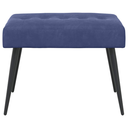Bænk med knap tufting Politi blå 60 x 40 x 45 cm Fløjl