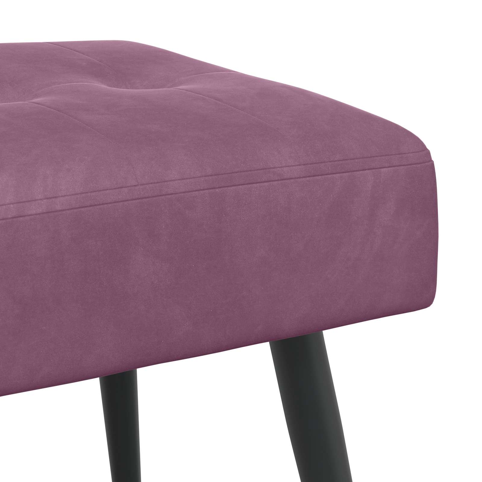 Bænk med knap tufting Lilla 60 x 40 x 45 cm Velour