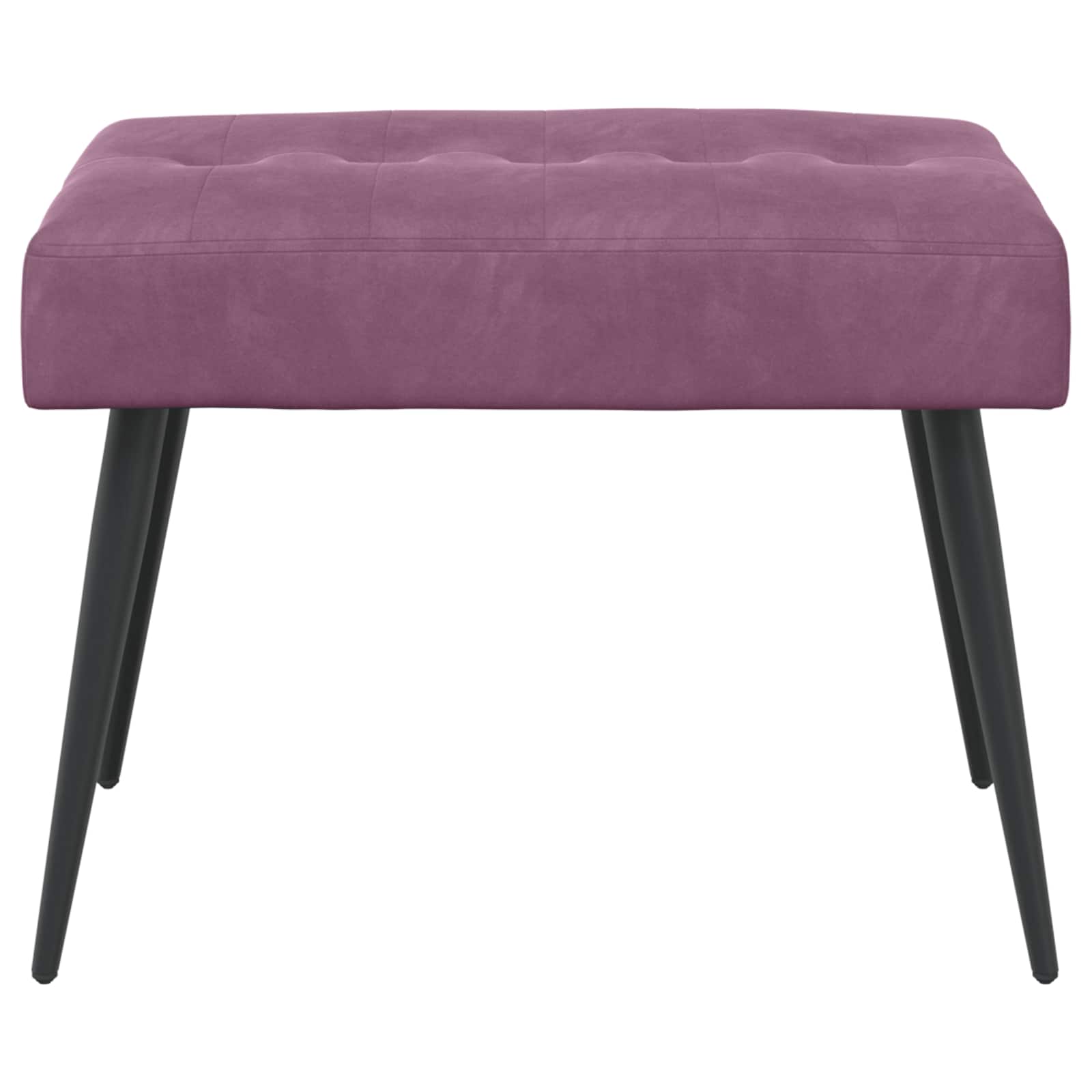 Bænk med knap tufting Lilla 60 x 40 x 45 cm Velour
