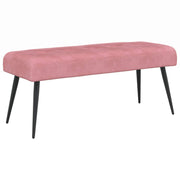 Bænk med knap tufting Lyserød 80 x 40 x 46 cm Velour