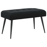 Bænk med knap tufting Sort 80 x 40 x 46 cm Velour