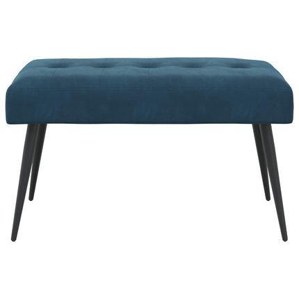Bænk med knap tufting Blå 80 x 40 x 46 cm Fløjl