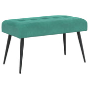 Bænk med knap tufting Turkis 80 x 40 x 46 cm Velour