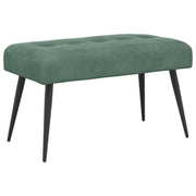 Bænk med knap tufting Havgrøn 80 x 40 x 46 cm Velour