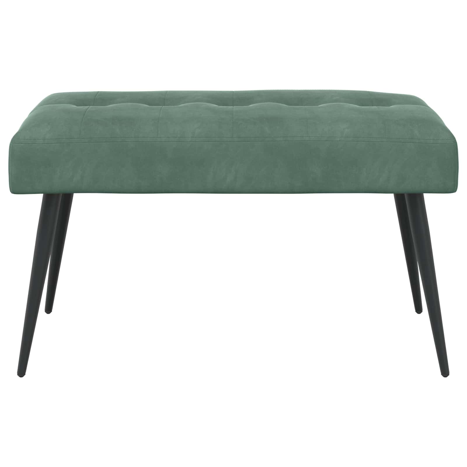 Bænk med knap tufting Havgrøn 80 x 40 x 46 cm Velour