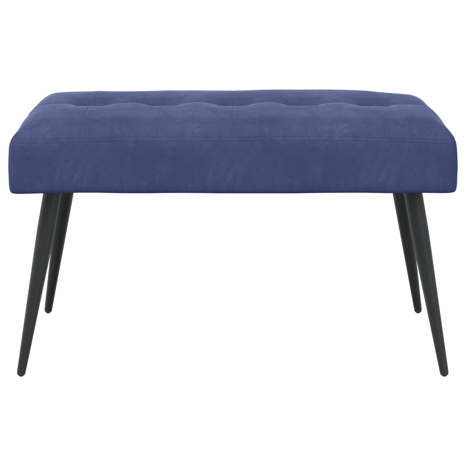Bænk med knap tufting Politi blå 80 x 40 x 46 cm Velour