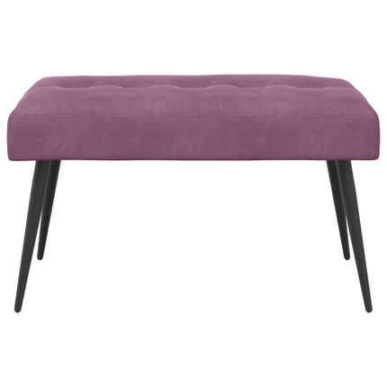 Bænk med knap tufting Lilla 80 x 40 x 46 cm Fløjl