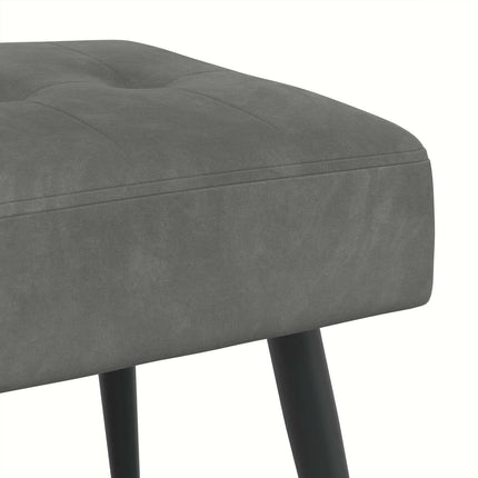 Bænk med knap tufting Mørkegrå 110 x 40 x 46 cm Fløjl