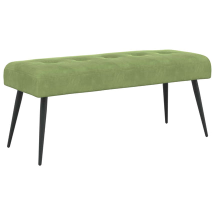 Bænk med knap tufting Lys grøn 110 x 40 x 46 cm Fløjl