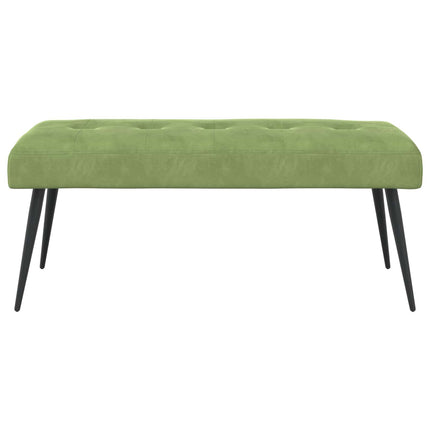 Bænk med knap tufting Lys grøn 110 x 40 x 46 cm Fløjl