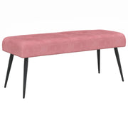 Bænk med knap tufting Lyserød 110 x 40 x 46 cm Velour