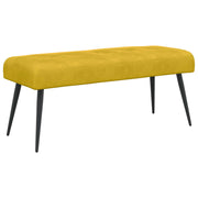 Bænk med knap tufting Gul 110 x 40 x 46 cm Velour