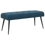 Bænk med knap tufting Blå 110 x 40 x 46 cm Velour