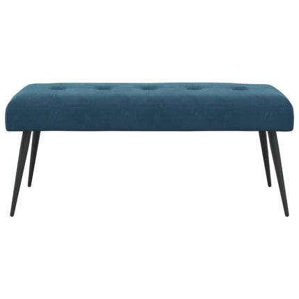 Bænk med knap tufting Blå 110 x 40 x 46 cm Fløjl