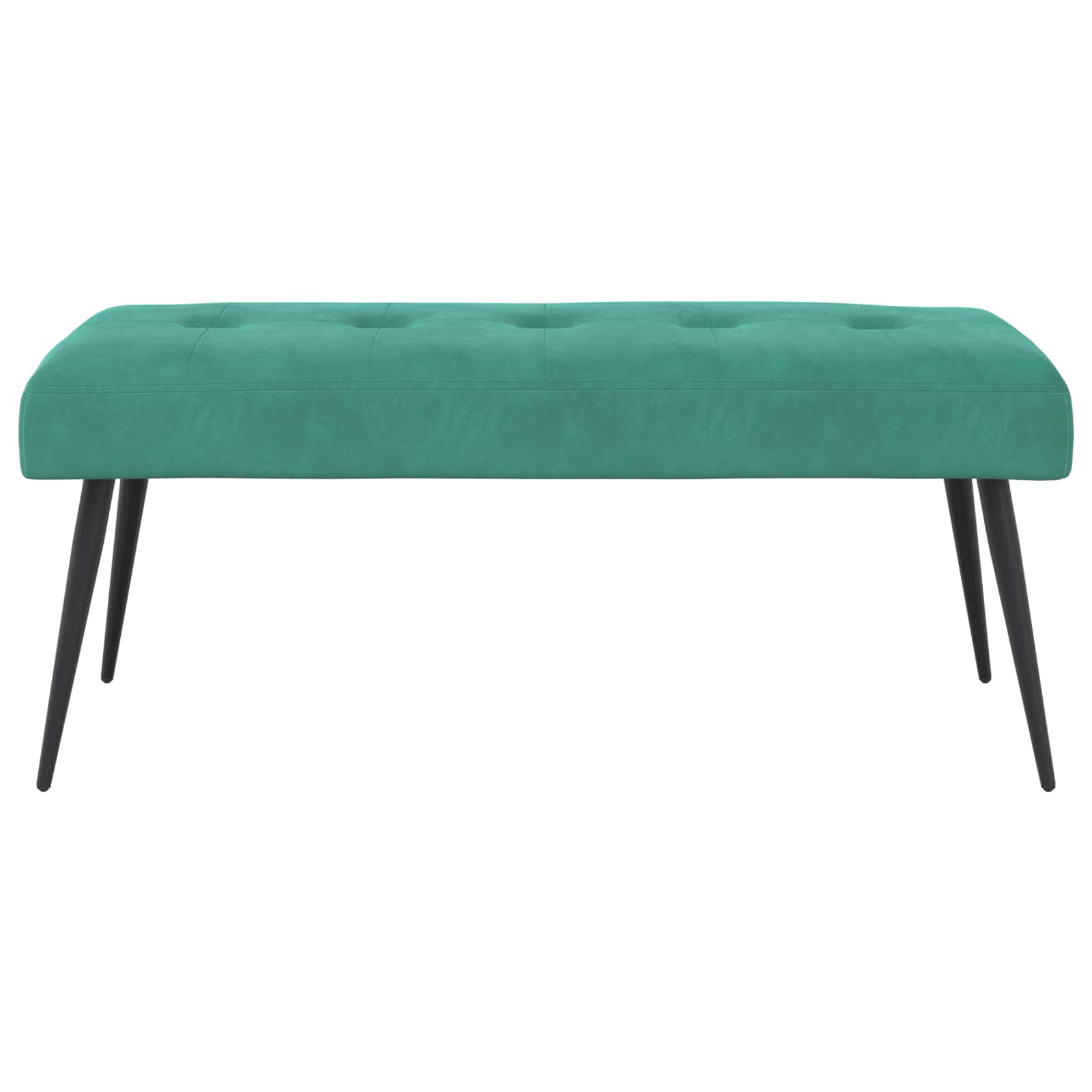 Bænk med knap tufting Turkis 110 x 40 x 46 cm Velour