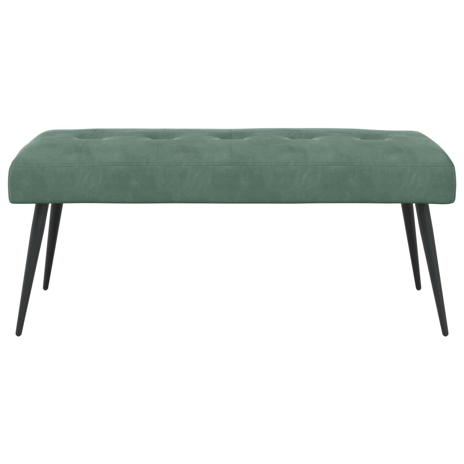 Bænk med knap tufting Havgrøn 110 x 40 x 46 cm Velour