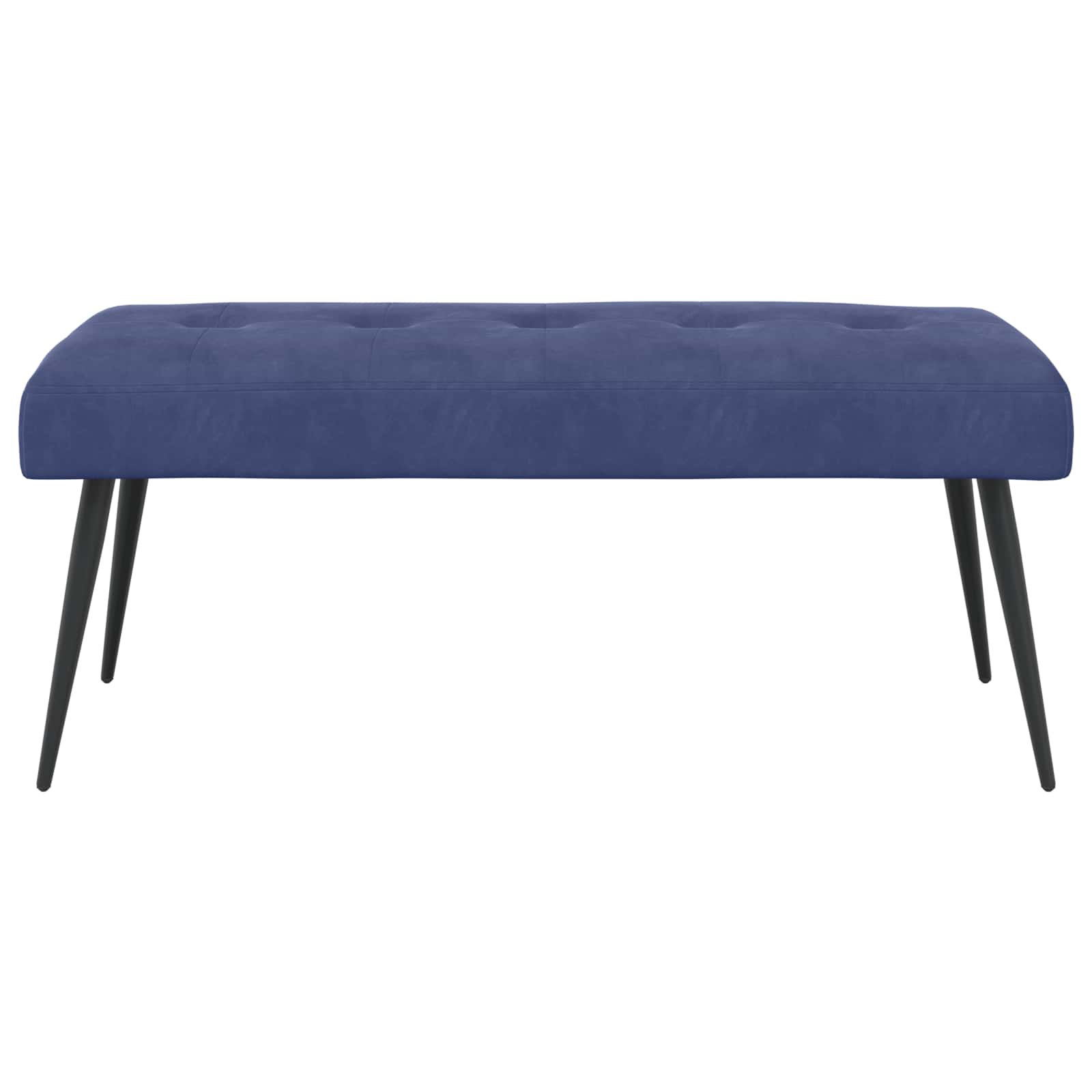 Bænk med knap tufting Politi blå 110 x 40 x 46 cm Velour