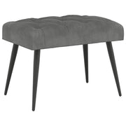 Bænk med knap tufting Mørkegrå 60 x 40 x 45 cm Fløjl
