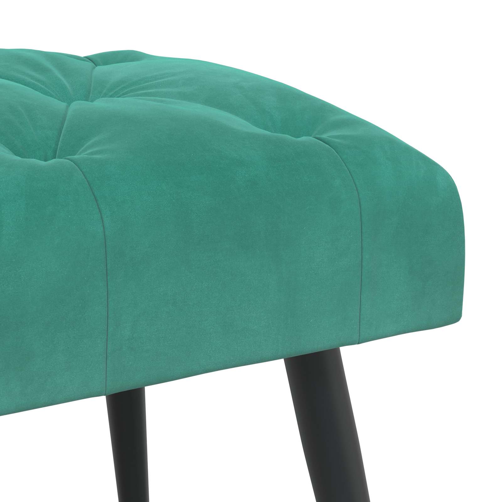 Bænk med knap tufting Turkis 60 x 40 x 45 cm Fløjl
