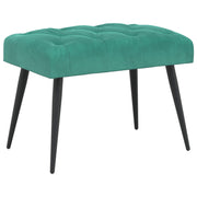 Bænk med knap tufting Turkis 60 x 40 x 45 cm Fløjl