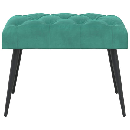 Bænk med knap tufting Turkis 60 x 40 x 45 cm Fløjl