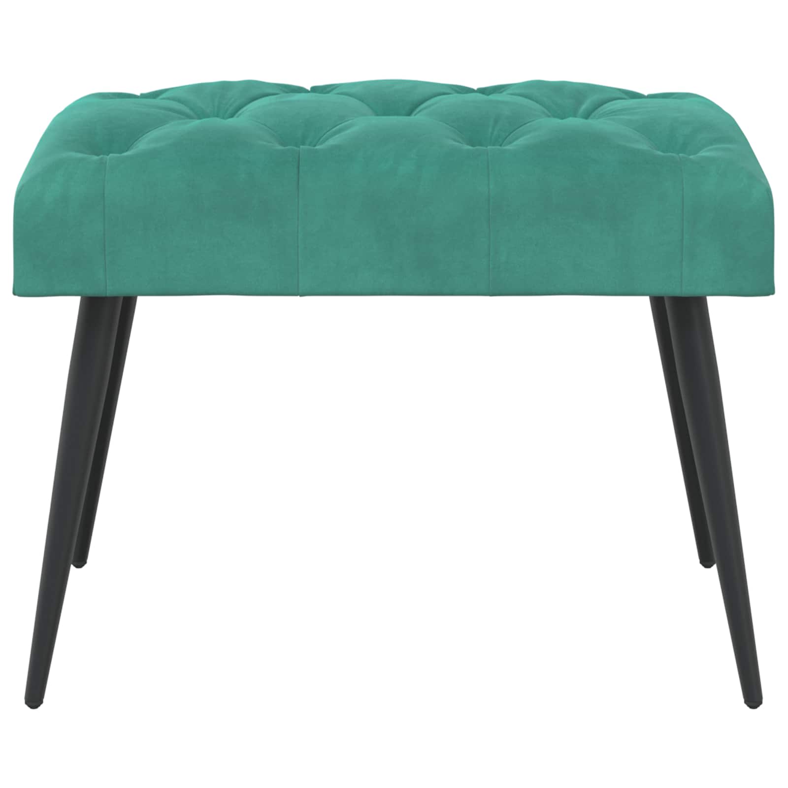 Bænk med knap tufting Turkis 60 x 40 x 45 cm Fløjl