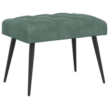 Bænk med knap tufting Havgrøn 60 x 40 x 45 cm Fløjl
