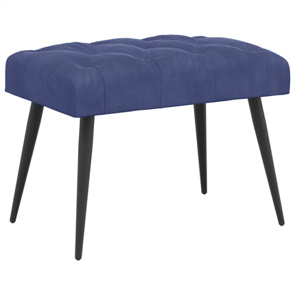Bænk med knap tufting Politi blå 60 x 40 x 45 cm Fløjl
