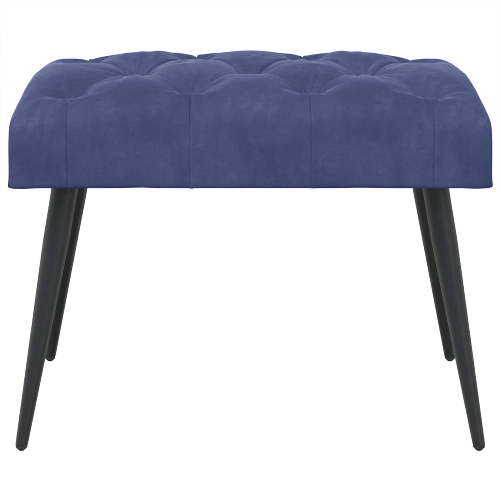 Bænk med knap tufting Politi blå 60 x 40 x 45 cm Fløjl