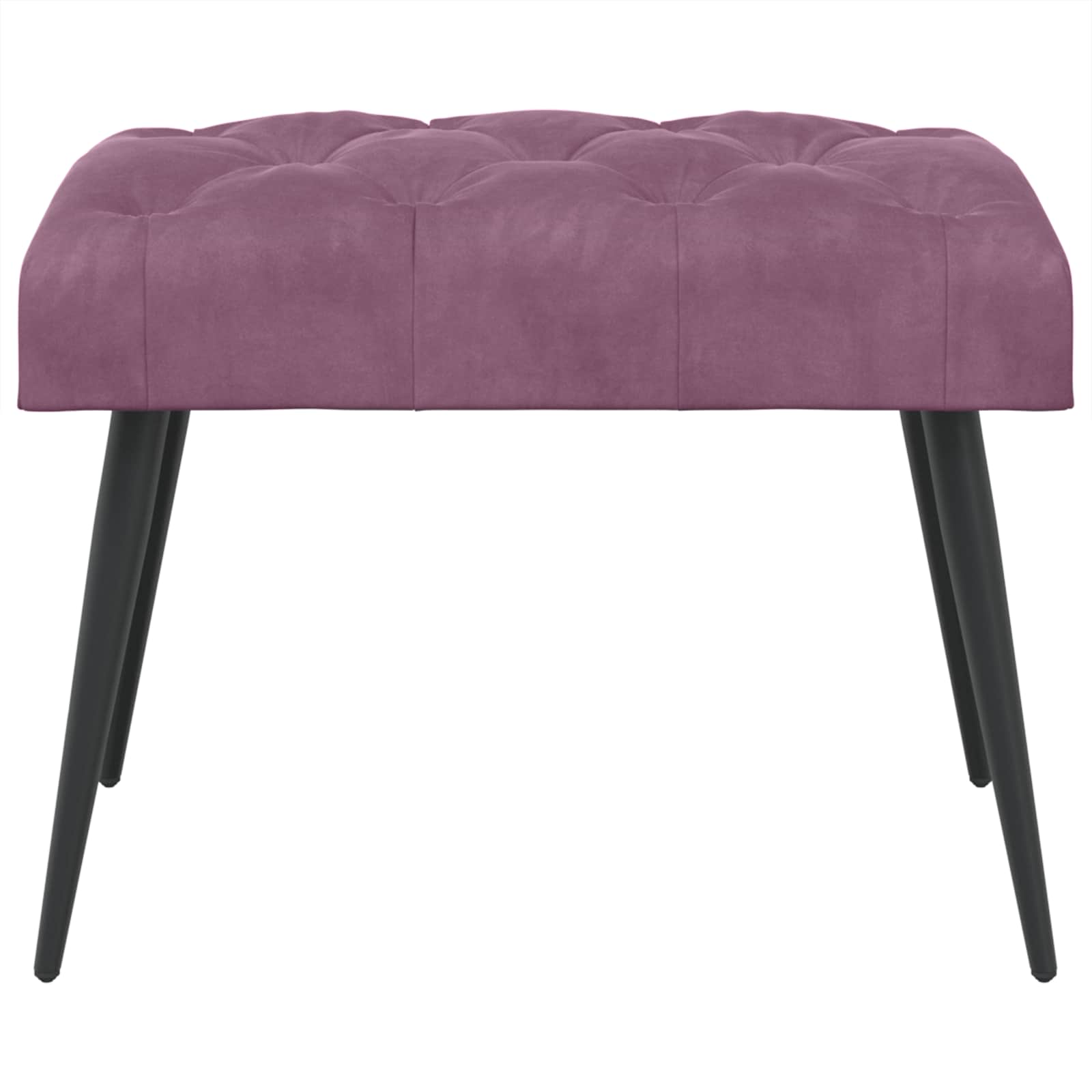Bænk med knap tufting Lilla 60 x 40 x 45 cm Fløjl