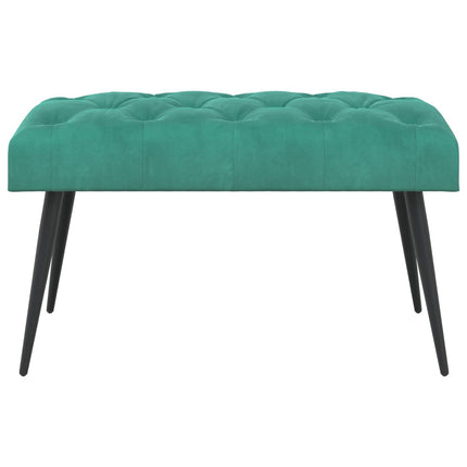 Bænk med knap tufting Turkis 80 x 40 x 46 cm Fløjl