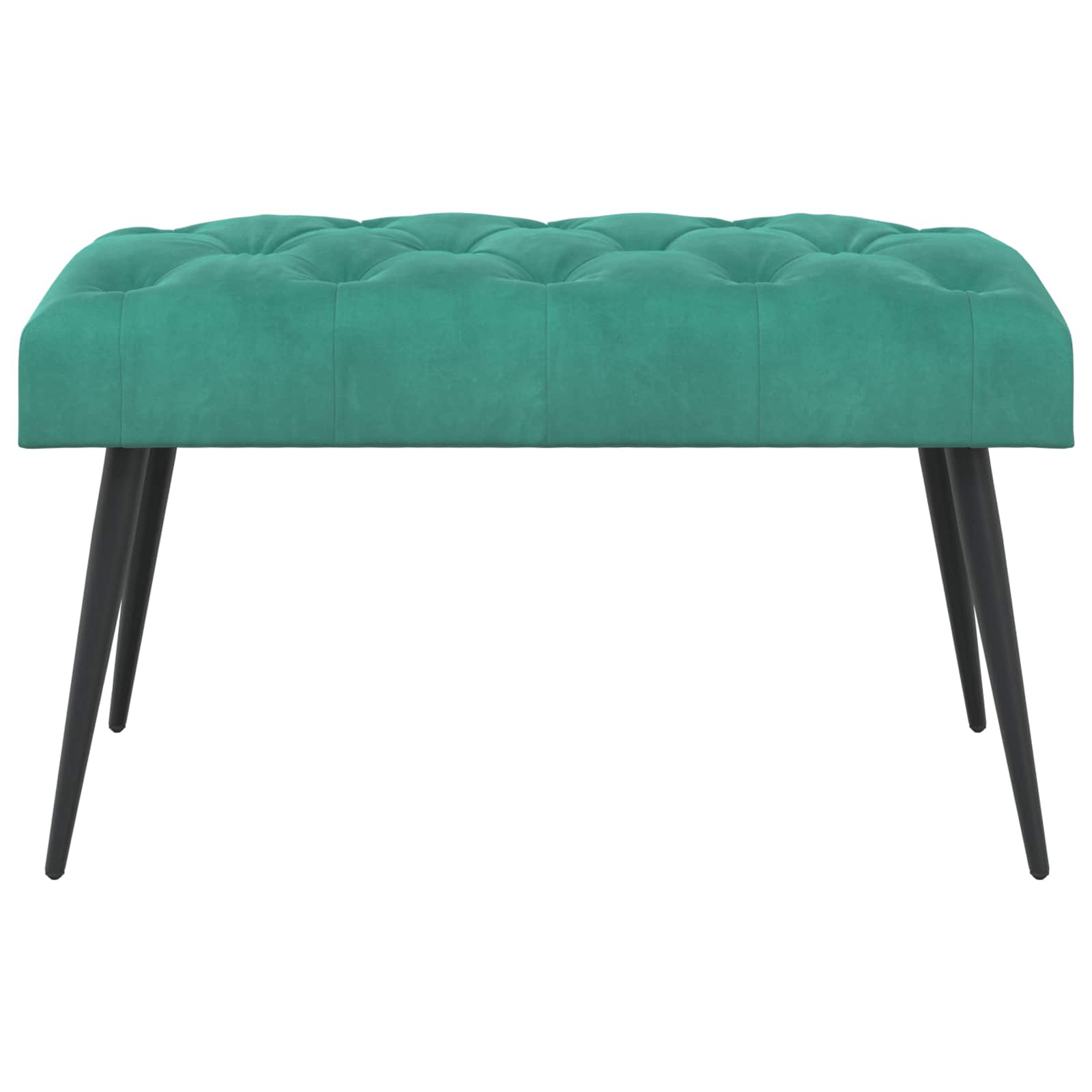 Bænk med knap tufting Turkis 80 x 40 x 46 cm Fløjl