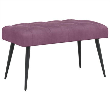 Bænk med knap tufting Lilla 80 x 40 x 46 cm Fløjl