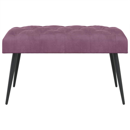 Bænk med knap tufting Lilla 80 x 40 x 46 cm Fløjl