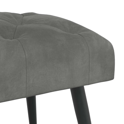 Bænk med knap tufting Mørkegrå 110 x 40 x 46 cm Fløjl