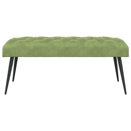 Bænk med knap tufting Lys grøn 110 x 40 x 46 cm Fløjl