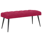 Bænk med knap tufting Vinrød 110 x 40 x 46 cm Fløjl